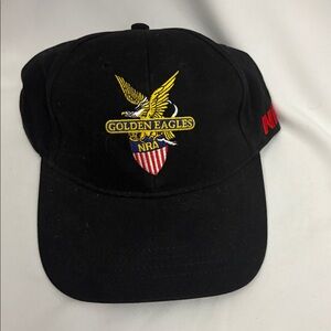 NRA National Rifle Association Golden Eagles Black Baseball Cap Hat New